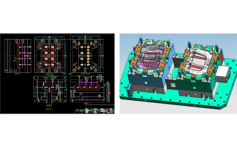 Two color mold design and injection precautions